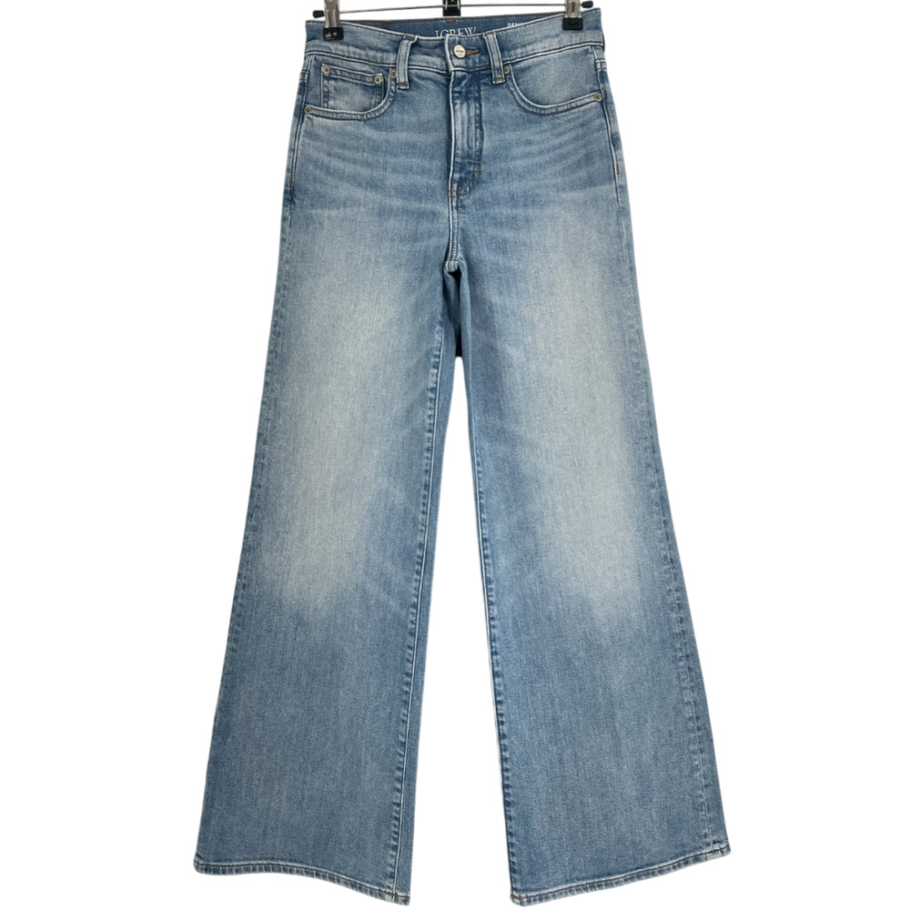 J.Crew High-Rise Blue Chambray Wash Denim Jeans Size 25 - Picture 2 of 4